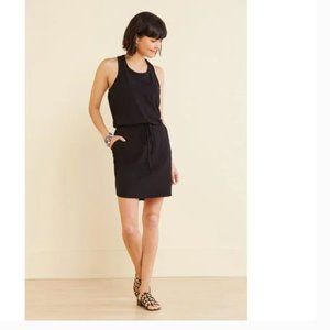 Sundry Evereve Weekender Drawstring racerback Dress with Pockets Size 1/S